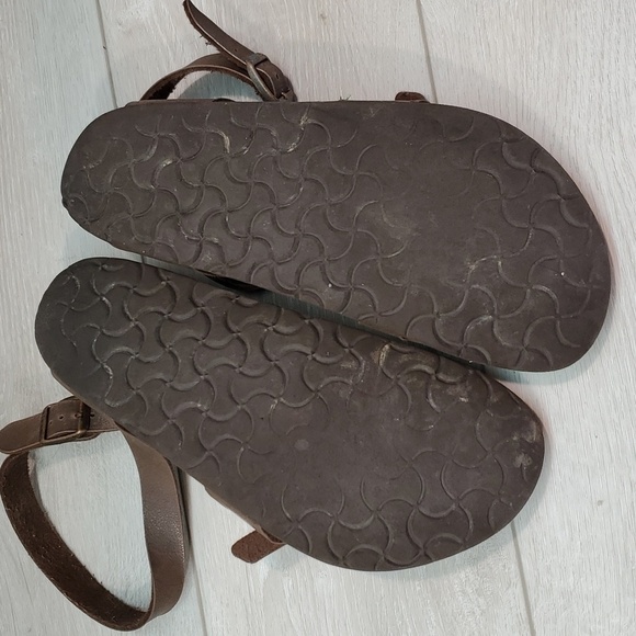 Birkenstock Women Ankle Leather Strap Sandals shoes sz 40/9 - Picture 9 of 13